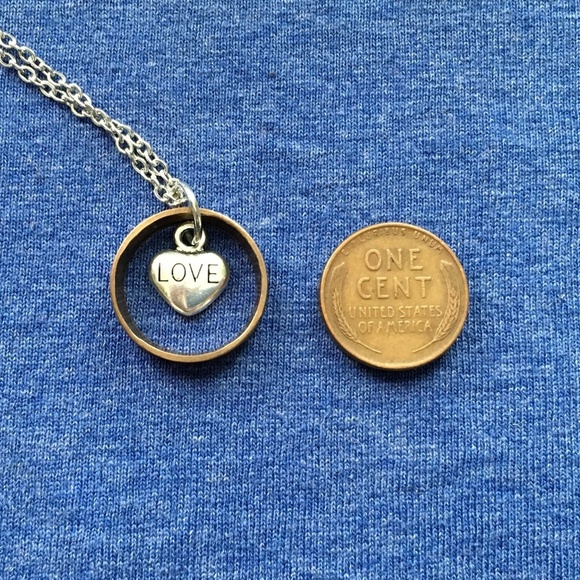 US Copper Wheat Penny Coin Ring Heart Necklace Stainless Steel Handmade OOAK - Picture 9 of 13